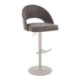 Renee - Adjustable Barstool (Set of 2) - Pearl Gray Base