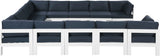 Nizuc - Outdoor Patio 12 Piece Modular Sectional With White Frame