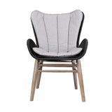 Fanny - Outdoor Patio Dining Chair - Light Eucalyptus Wood And Charcoal Rope