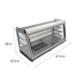 48 in. Glass Countertop Display Warmer, 6.5 cu. ft. HDC-6C