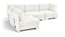 Hammond - Velvet Performance Fabric Upholstered 4 Piece Armless Sectional