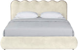 Tempo - Velvet Upholstered Bed - Cream