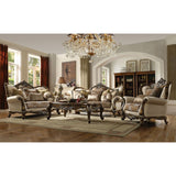 Latisha - Chair With 2 Pillows (Same Lv01578) - Tan, Pattern Fabric & Antique Oak