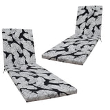 2 Piece Chaise Lounge Chair Cushion Set With Ties