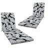 2 Piece Chaise Lounge Chair Cushion Set With Ties