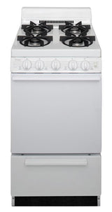 20 in. Freestanding Sealed Burner Gas Range in White - (SHK100OP)