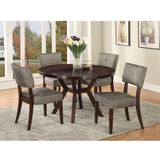 Drake - Side Chair Set of 2) - Gray Fabric & Espresso