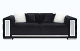 Trislar - Sofa With 4 Pillows Same 52525) - Black Velvet
