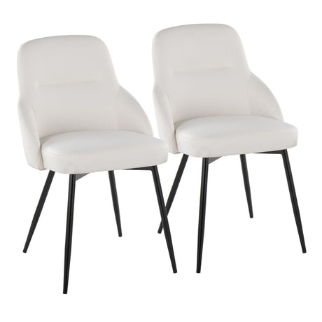 York - Upholstered Chair (Set of 2) - Black Metal Legs
