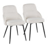 York - Upholstered Chair (Set of 2) - Black Metal Legs
