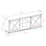 Farmhouse Sliding X Barn Door TV Stand
