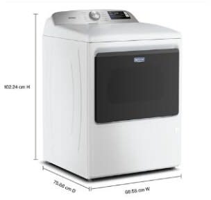 Maytag MGD6205RW smart top load gas dryer additional view