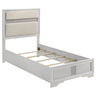 Modern Bedroom Set With Upholstered Headboard And Textured Storage
