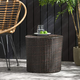 Barrel Side Table With Handcrafted Details