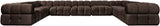 Orin - Velvet Performance Fabric Upholstered 9 Piece Sectional