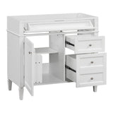 Bathroom Vanity Without Top Sink, Modern Bathroom Storage Cabinet With 2 Drawers And A Tip-Out Drawer
