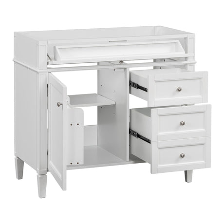 Bathroom Vanity With 2 Drawers And Tip-Out Drawer, Storage Cabinet