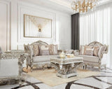 HD-1609 - Sofa - Silver With Gold Highlighting