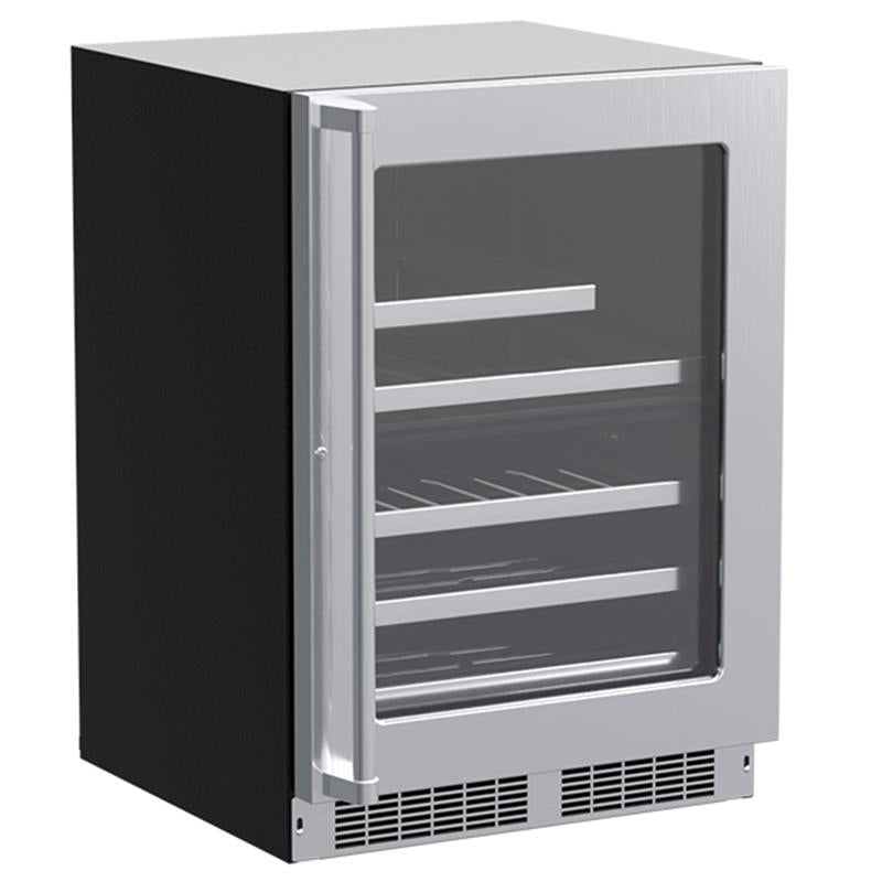 24-In Professional Built-In Dual Zone Wine And Beverage Center with Door Style - Stainless Steel Frame Glass - (MPBD424SG31A)