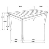 Dexter - Rectangular Plank Top Dining Table - Dark Gray