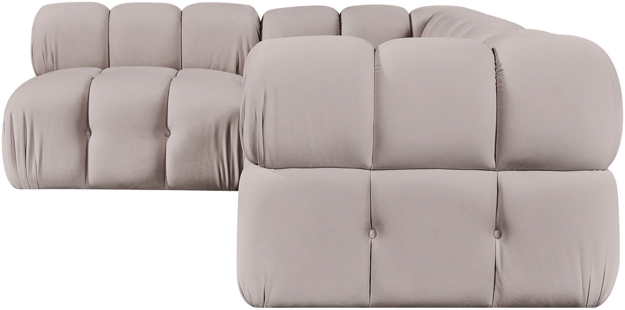 Orin - Fabric Velvet 4 Piece Modular Sectional