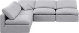 Indulge - Linen 5 Piece Modular Corner Armless Sectional