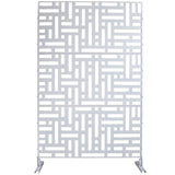 Decorative Freestanding Metal Privacy Screen For Indoor & Outdoor Use