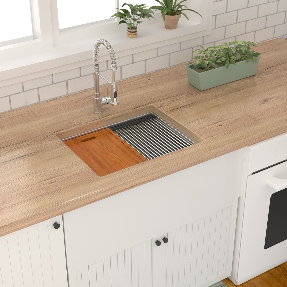 Laundry Workstation Undermount Utility Sink, Deep Single Bowl