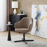 Buena - Swivel Accent Chair - Black Metal Base