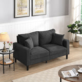 Modern Upholstered Loveseat Sofa, High Resilience