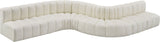 Arc - Faux Leather 8 Piece Curved Modular Sofa