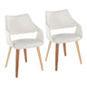 Curvo - High Back Upholstered Chair (Set of 2) - Zebra Wood Legs