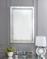 Nysa - 47" Accent Mirror - Mirrored & Faux Crystals