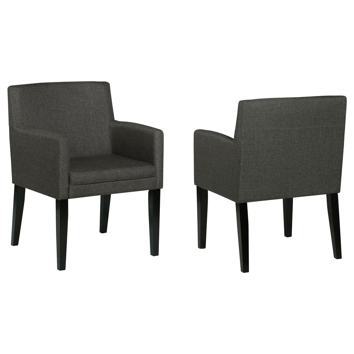 Yorkshire - Upholstered Dining Arm Chair With Cushioned Arms (Set of 2) - Gray