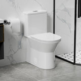 1 Piece Toilet With Dual Flush & Rimless Bowl - Glossy White