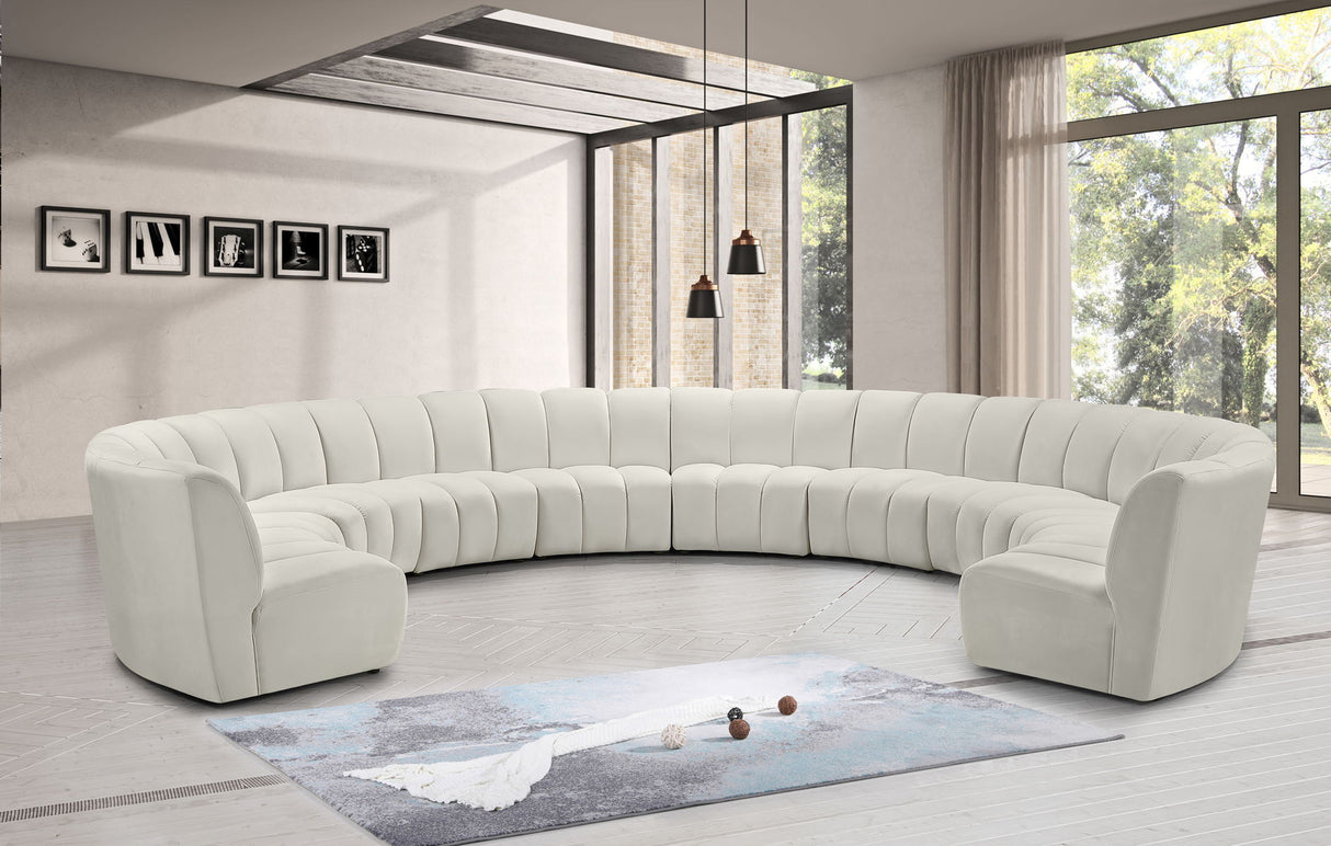 Infinity - 10 Piece Velvet Modular Sectional