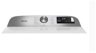 Maytag MGD6205RW smart top load gas dryer control panel detail