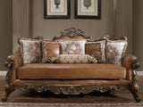 HD-555 - 3 Piece Sofa Set - Brown Cherry