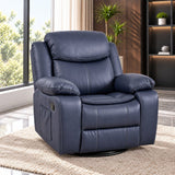 Rocker Recliner Chair With Manual Recline And 360° Swivel Base