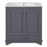 Bathroom Vanity With Sink, Cabinet & 2 Soft Closing Doors & Adjustable Shelf