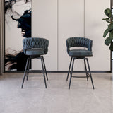 Bar Stool 360 Swivel With Back Footrest