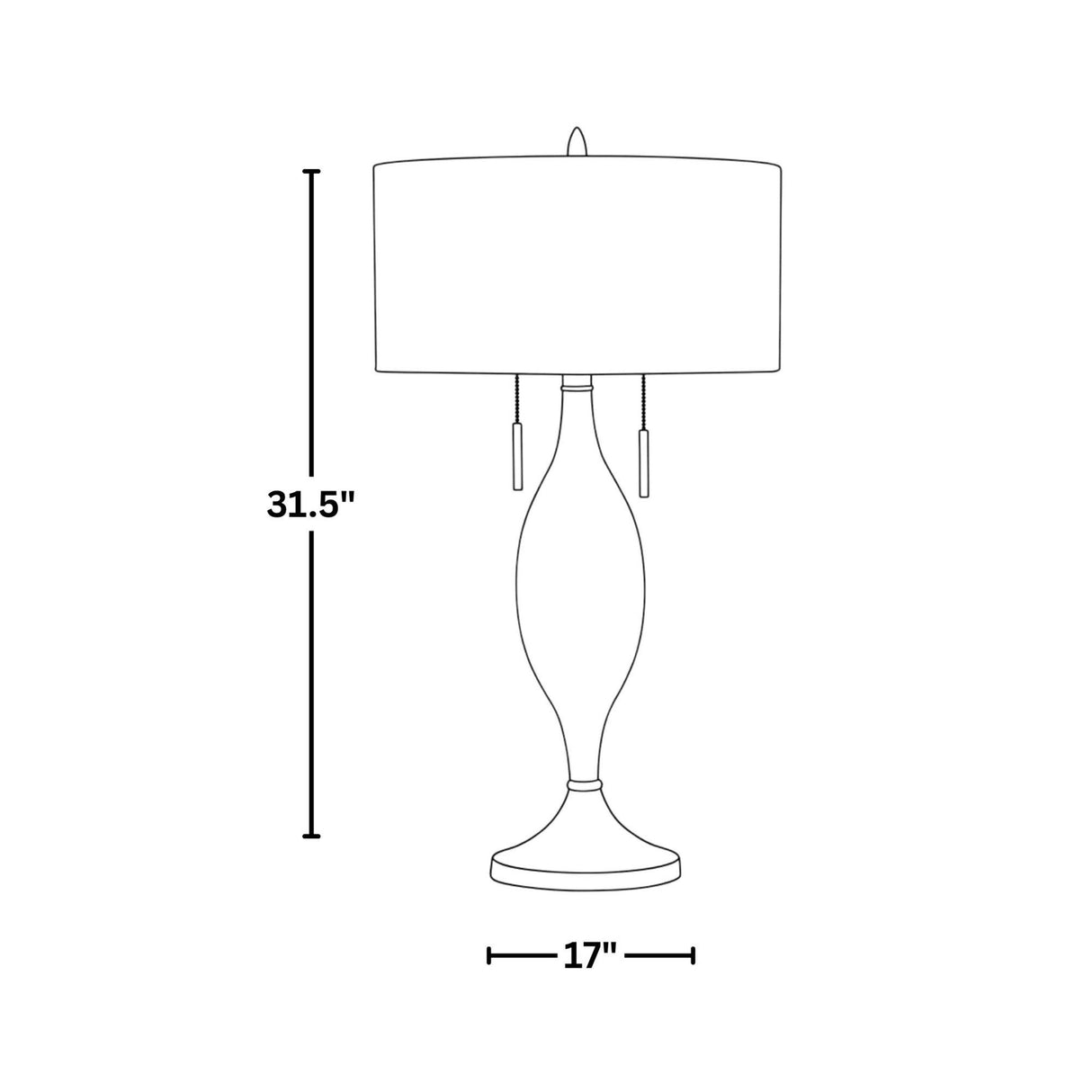 Anabelle - Metal Table Lamp (Set of 2) - Brushed Nickel, Light Silver Fabric