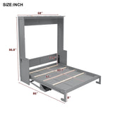 Murphy Bed With Desk, LED Lights And USB Charging Station