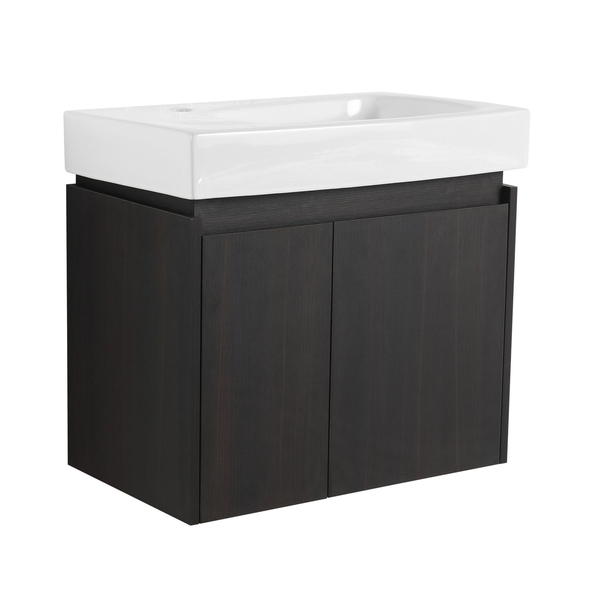 Modern Bathroom Vanity With Ceramic Basin, Wall Mounted Floating Sink Combo, Storage Cabinet