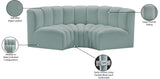 Arc - Faux Leather 3 Piece Modular U-Shaped Sofa
