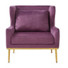 Elegant Curved Armrest Accent Armchair