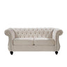 Chesterfield Button Tufted Loveseat With Rolled Arms