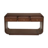 Console Table With 3 Drawers, Display Shelf
