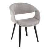 Curvo - Upholstered Chair (Set of 2) - Black Wood Legs