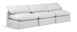 Indulge - Faux Leather 3 Seat Modular Armless Sofa